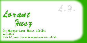 lorant husz business card